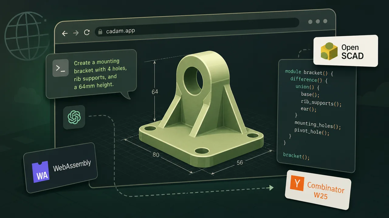 Adam Brings Open-Source AI CAD Directly to the Browser
