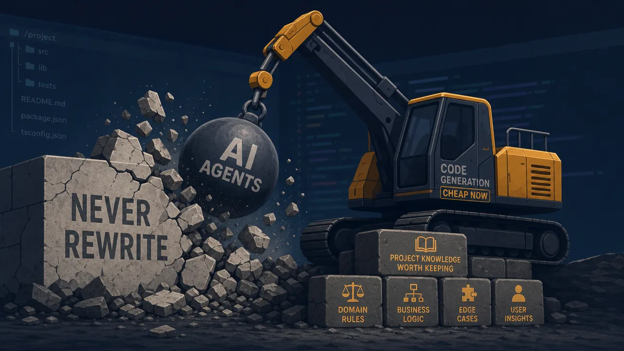 AI Agents Are Repealing the 'Never Rewrite' Rule