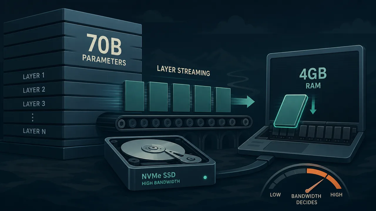 AirLLM's 4GB 70B Trick Is Real, and Beside the Point