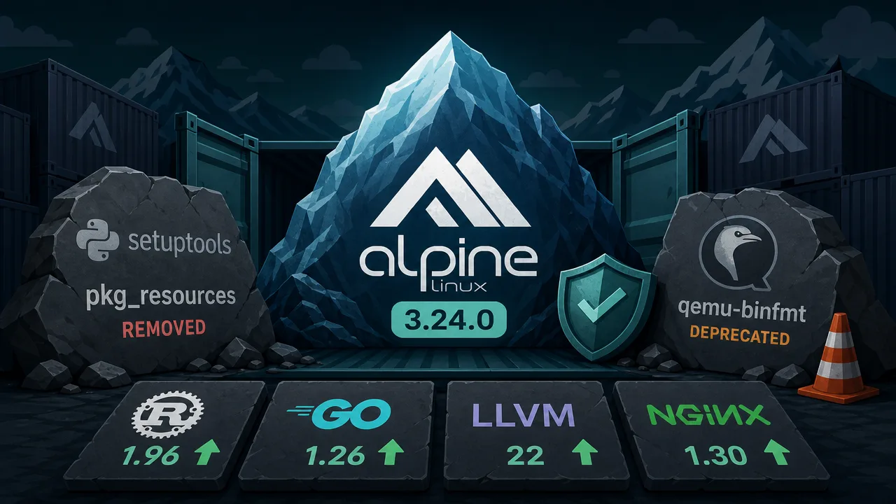 Alpine Linux 3.24.0 Drops pkg_resources, Bumps the Toolchain — What Container Builders Need to Know