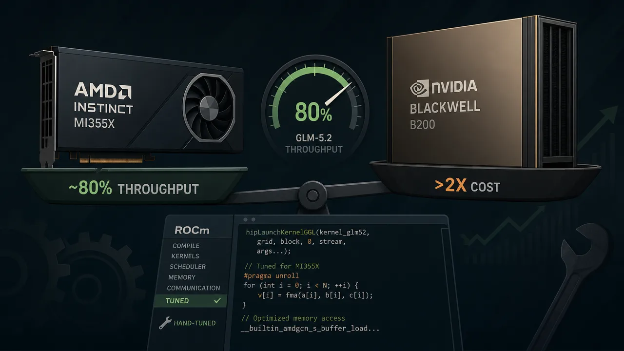 AMD's GLM-5.2 win over Blackwell is a software story