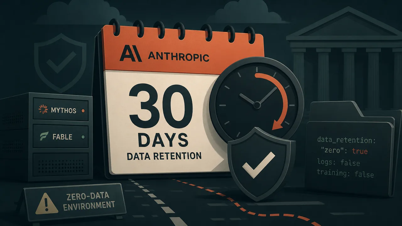 Anthropic Mandates 30-Day Data Retention for Mythos and Fable