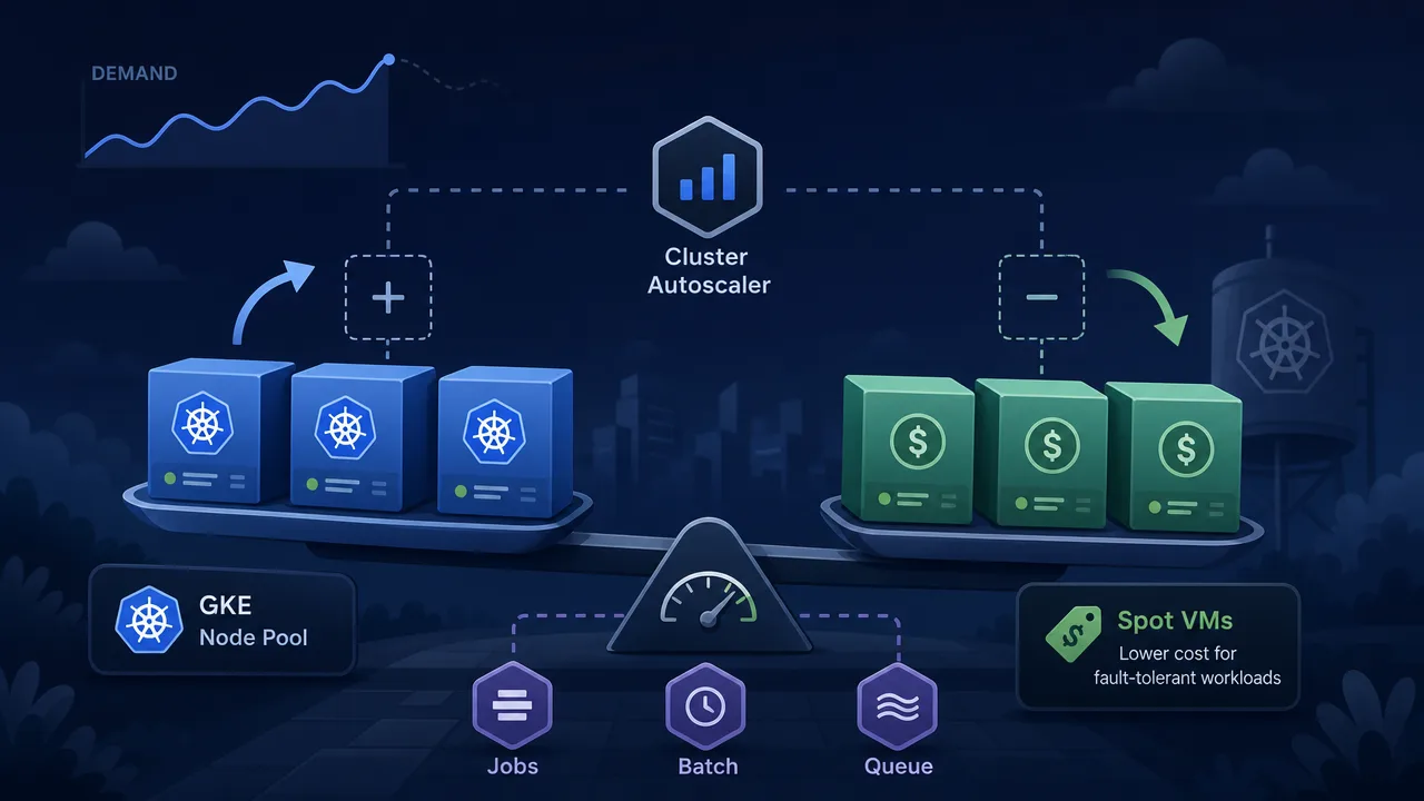 Autoscale GKE Node Pools with Cluster Autoscaler and Spot VMs
