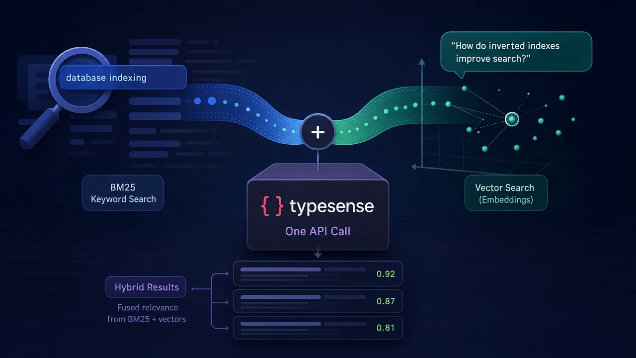 Build a Hybrid Keyword + Vector Search Engine with Typesense