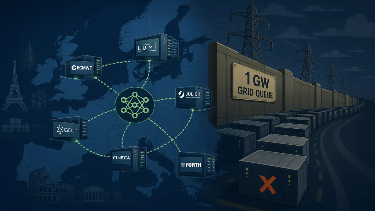 Can Europe's Public Supercomputers Outrun the 1 GW Grid Queue?