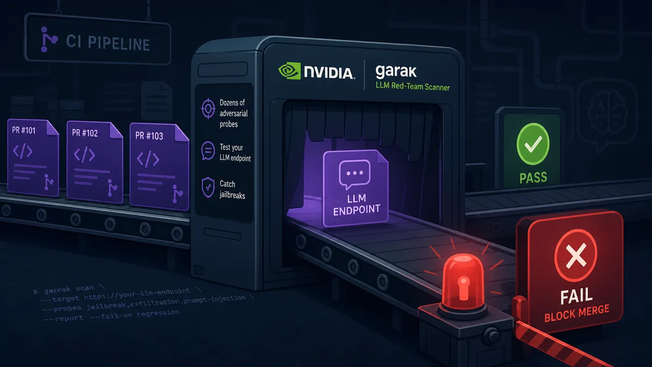 Catch Jailbreaks in CI with garak, NVIDIA's LLM Red-Team Scanner