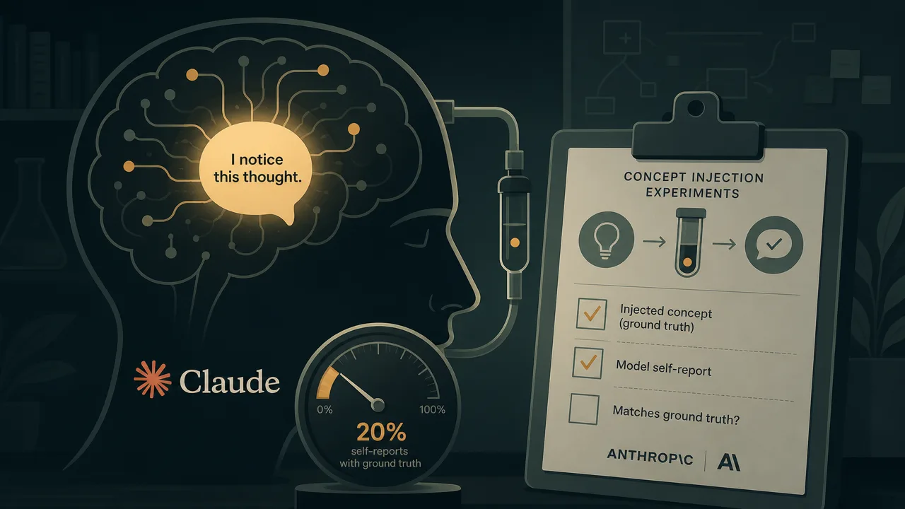 Claude Notices Its Own Thoughts, 20% of the Time