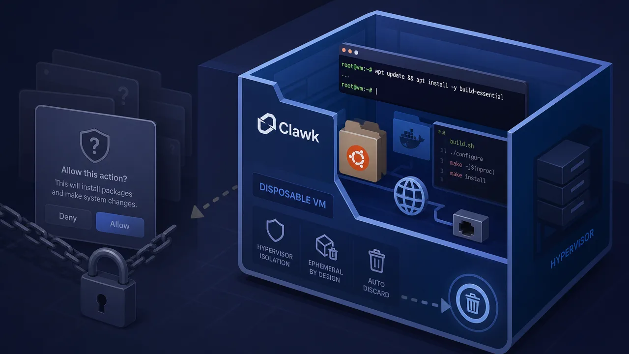Clawk Puts Coding Agents in Disposable VMs