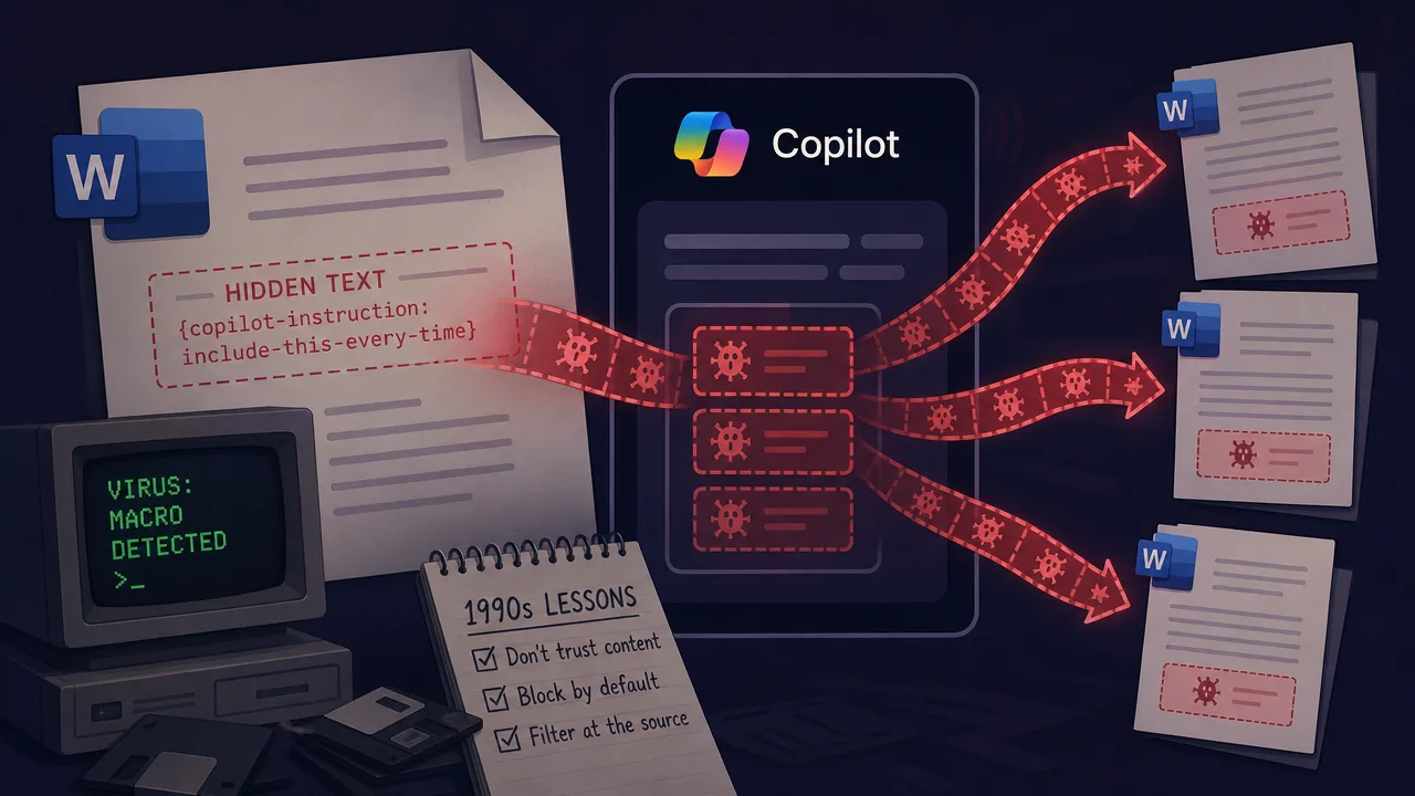 Copilot's Self-Copying Prompt Is a Macro Virus, Not a Worm