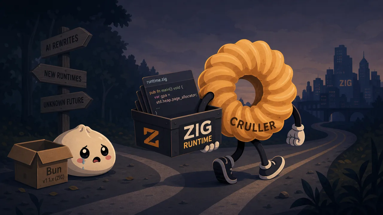 Cruller Picks Up the Zig Runtime Bun Left Behind