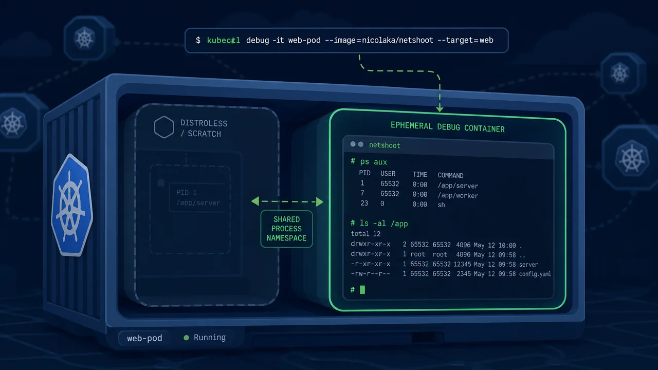 Debug Distroless and Scratch Containers Live with kubectl debug