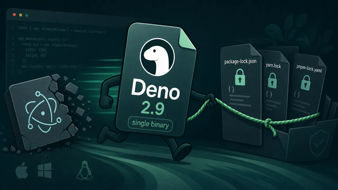 Deno 2.9 wants your desktop apps and your lockfiles