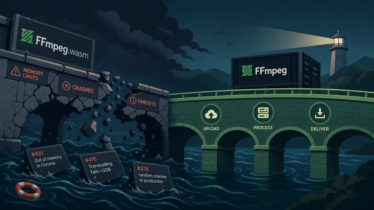 FFmpeg.wasm Breaks Exactly Where Production Begins
