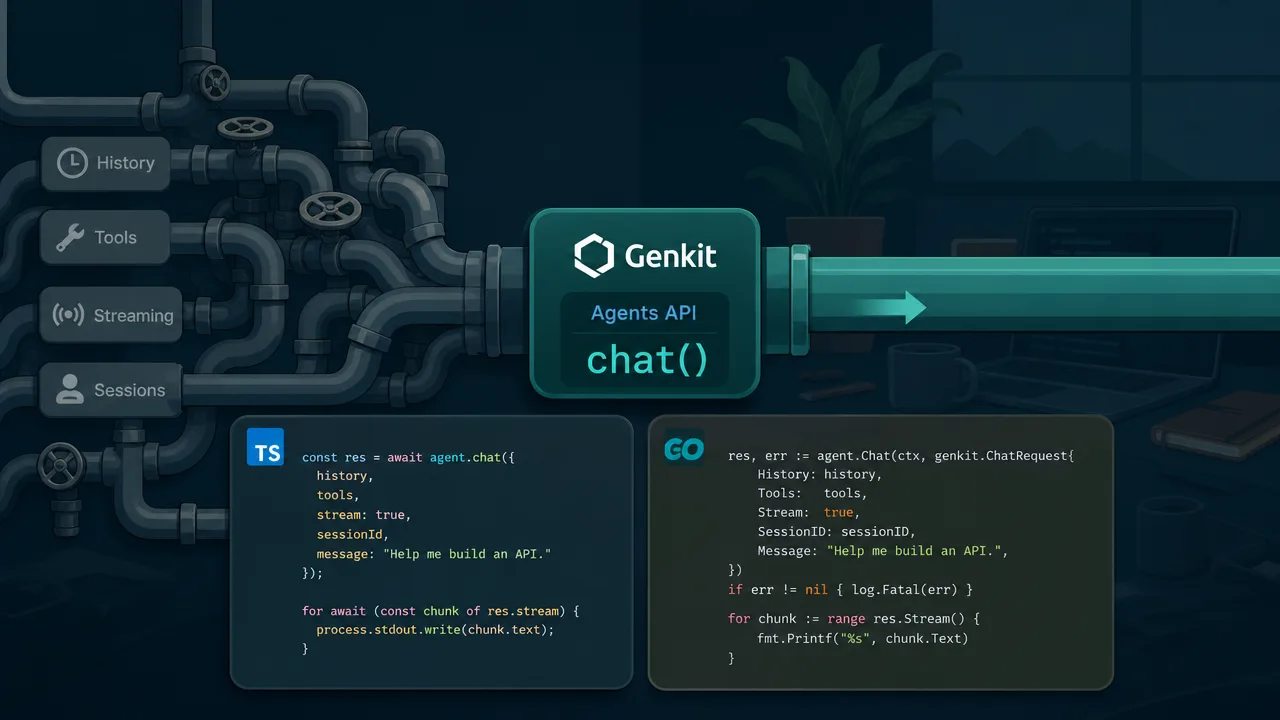 Genkit Agents API cuts the agent plumbing tax
