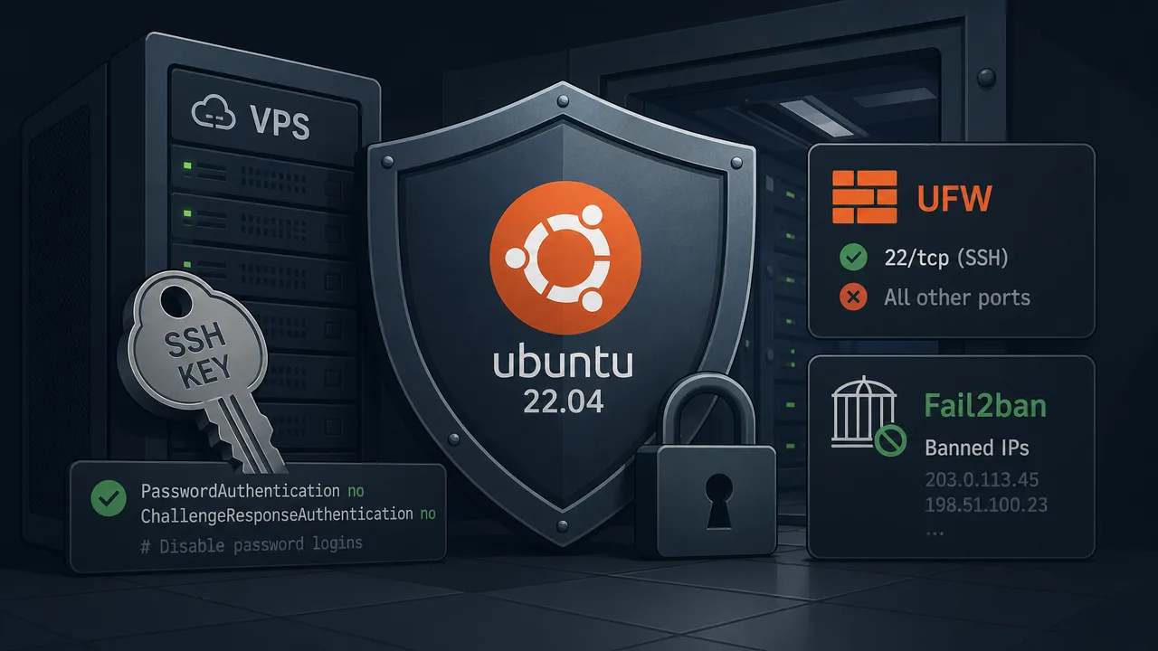 Harden a Fresh Linux VPS in 30 Minutes: SSH Keys, UFW, and Fail2ban