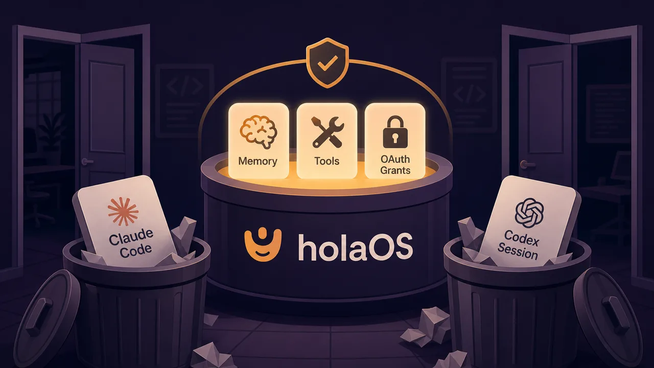 holaOS Bets Your Agent Is the Disposable Part