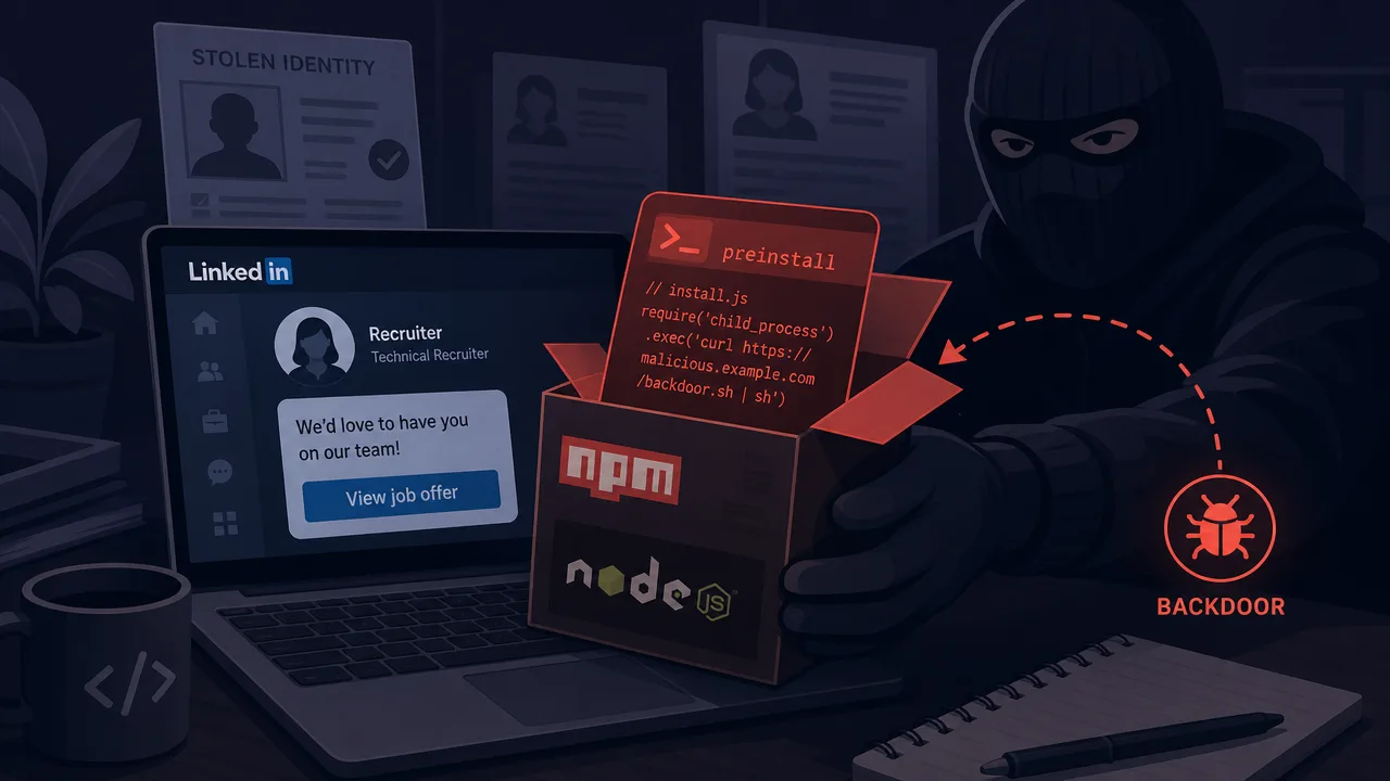 How a Fake LinkedIn Job Offer Delivered a Node Backdoor