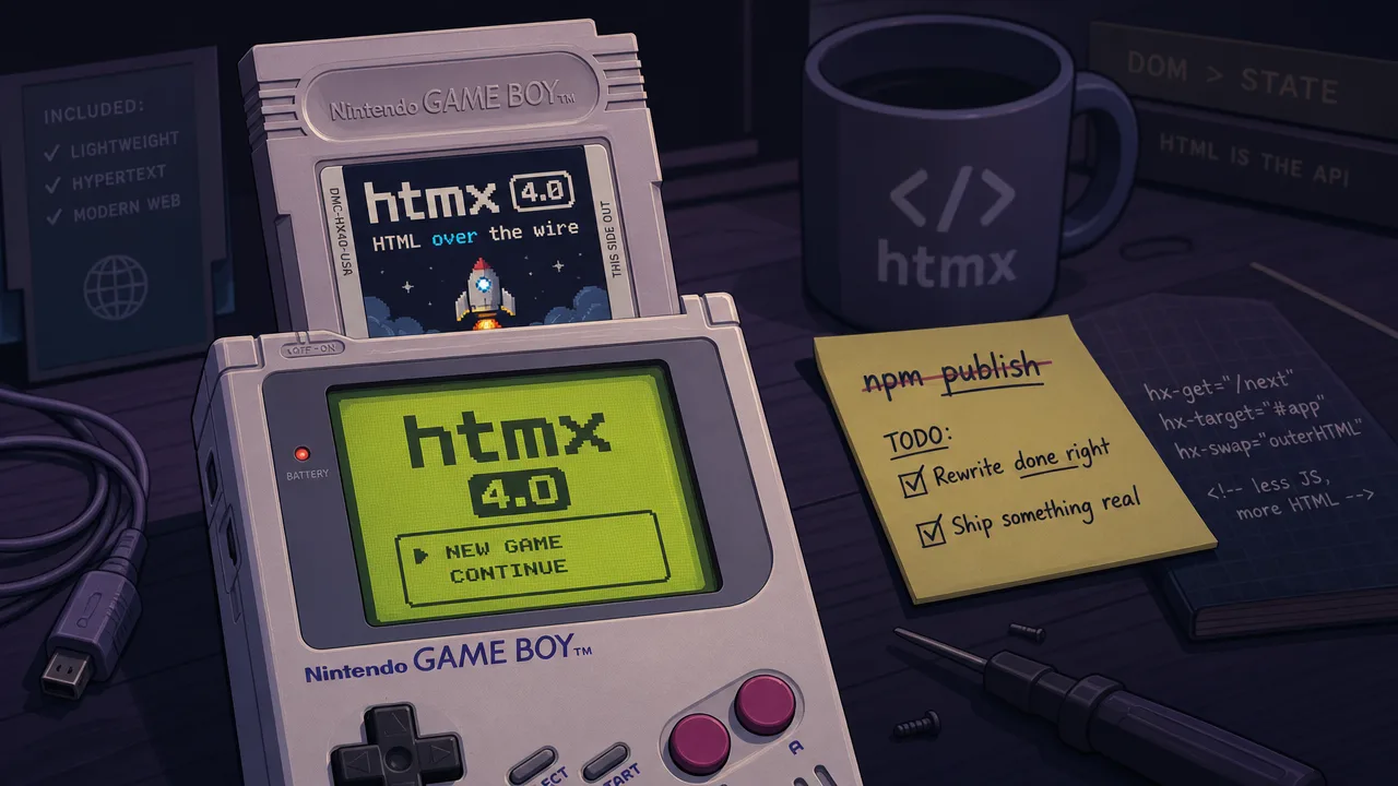 htmx 4.0 Ships on Game Boy Before It Ships on npm