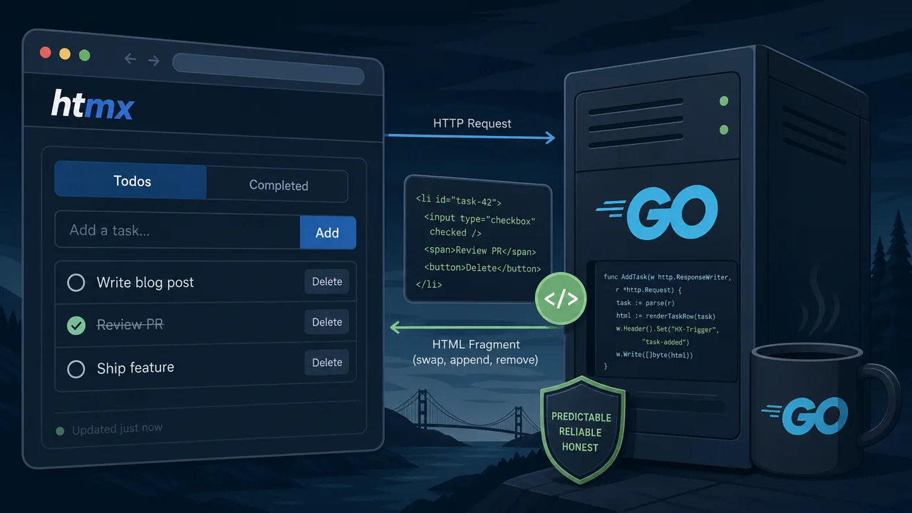 HTMX and Go keep interactive UIs honest