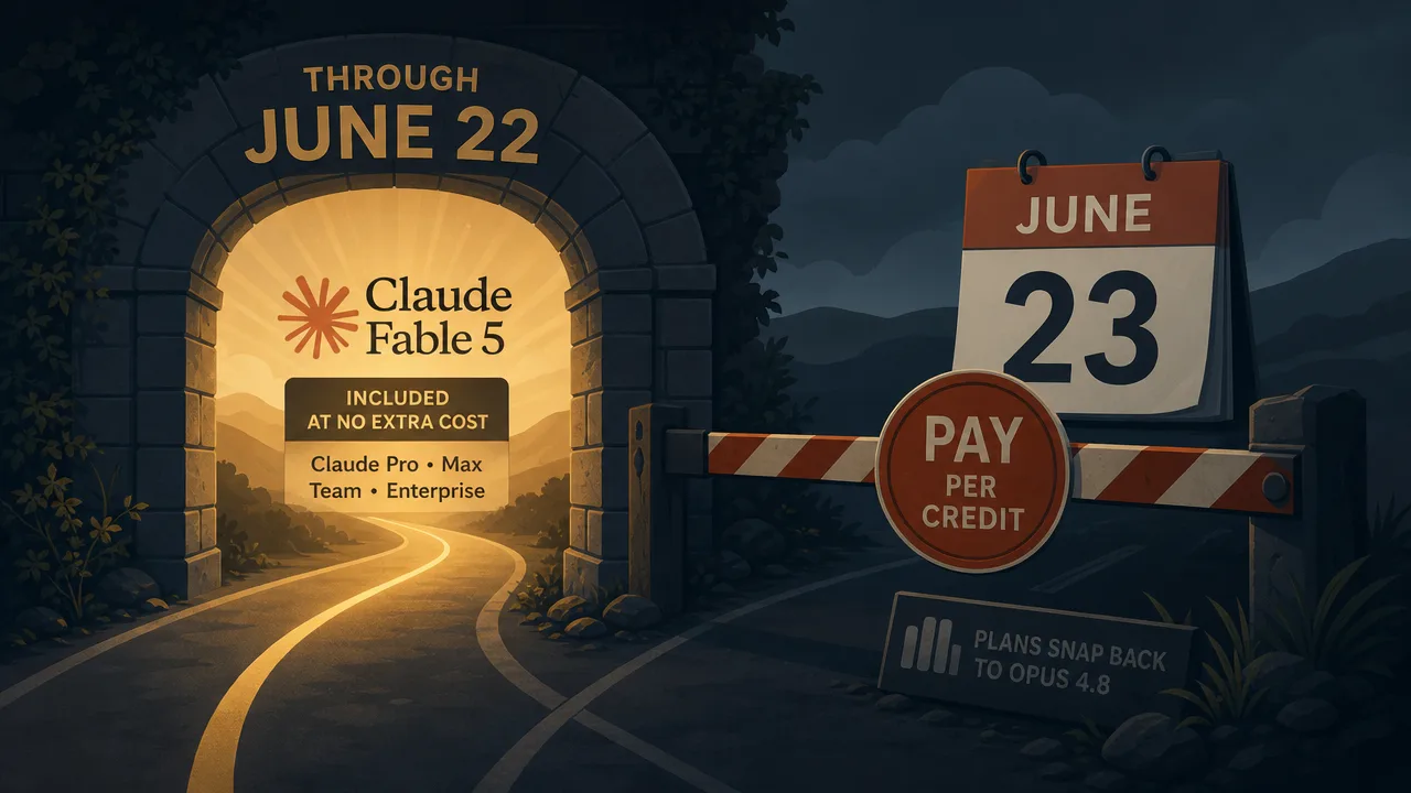 June 23 Deadline: Claude Fable 5's Free Ride Is Ending