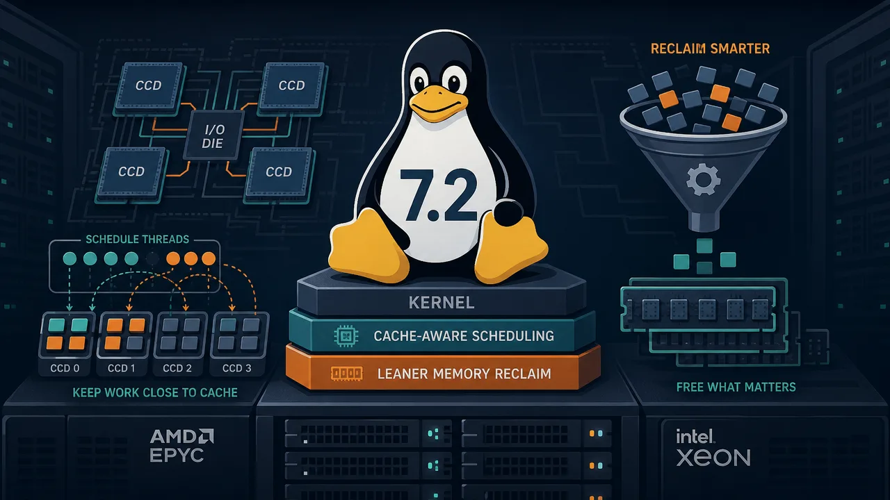 Linux 7.2 Quietly Rewires the Kernel for Chiplet Servers
