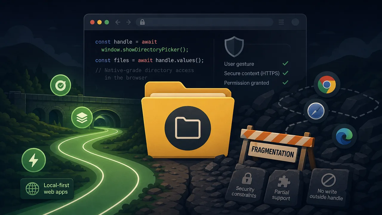 Local-First Web Apps Get Real: The Power and Friction of showDirectoryPicker