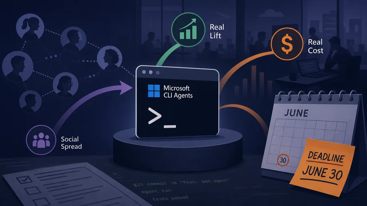Microsoft's CLI Agents: Social Spread, Real Lift, Real Cost