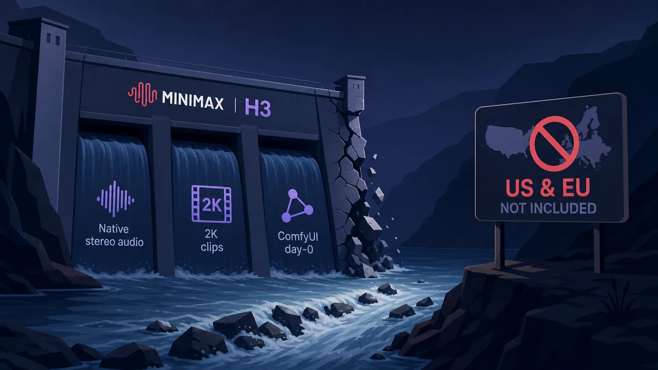 MiniMax H3 Drains the Last Moat in Open Video