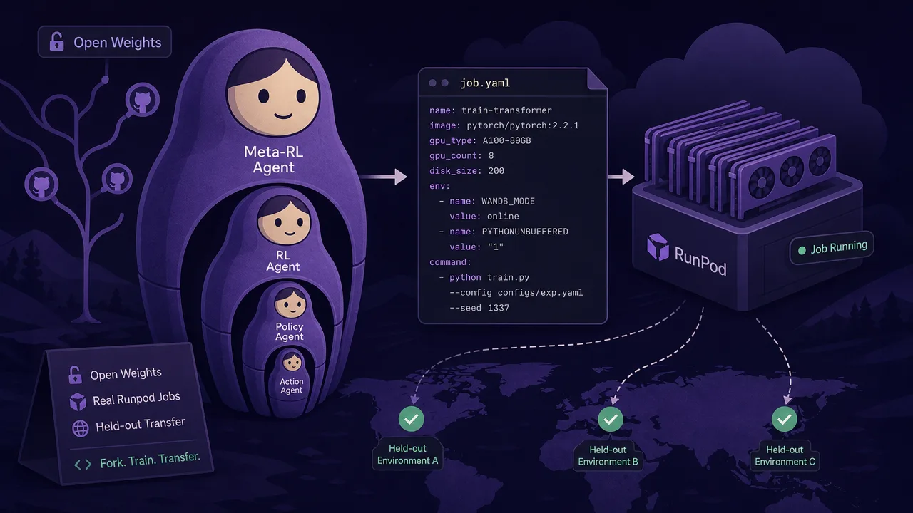 Nested RL Agents That Write Real Training Jobs