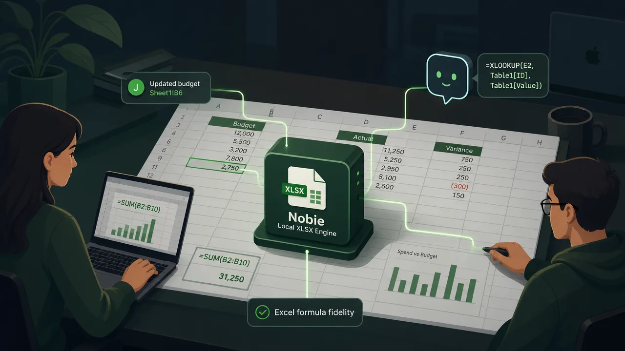 Nobie Makes Spreadsheets a Shared Agent Runtime