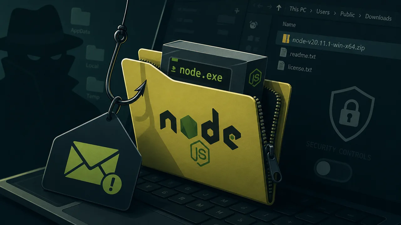 Node.js as a Portable Attack Vector in Phishing Campaigns