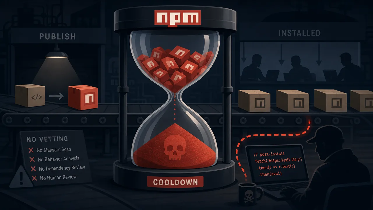 npm's Cooldown Works Because You Never Vetted Anything