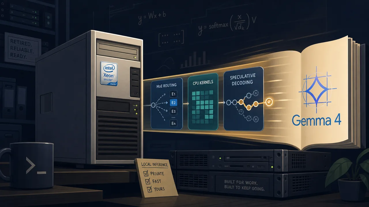 Old Xeons Can Run Gemma 4 at Reading Speed