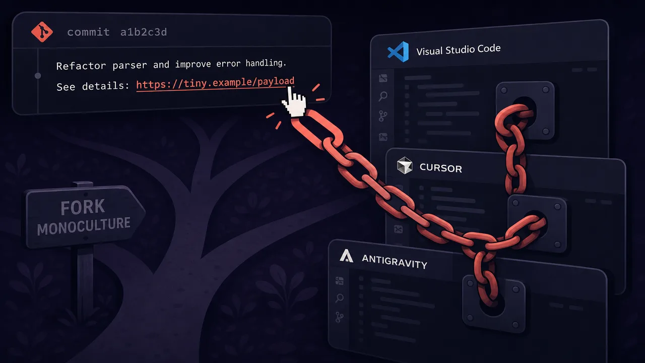 One Link in a Commit Message Owns Your Editor