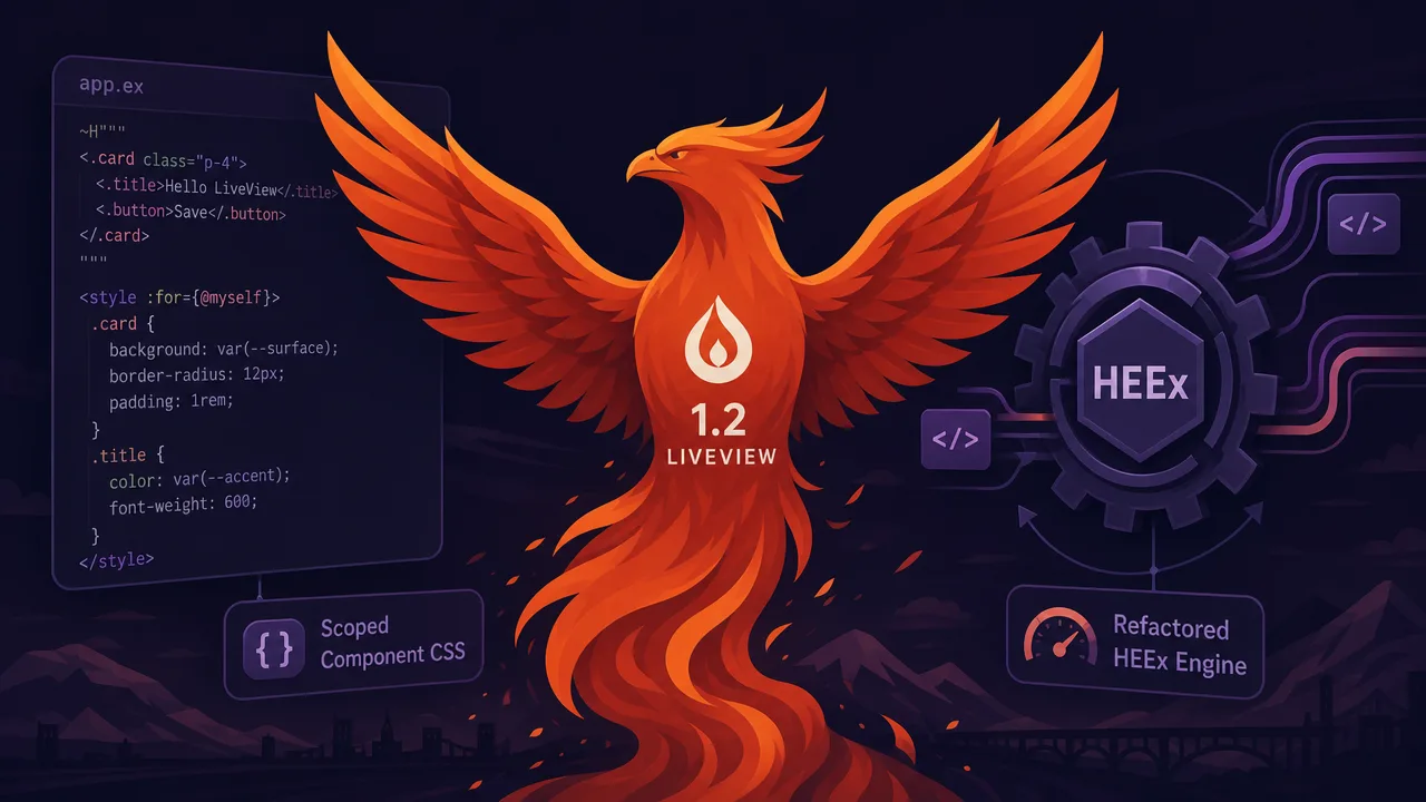 Phoenix LiveView 1.2 Delivers Colocated CSS and Compiler Overhaul