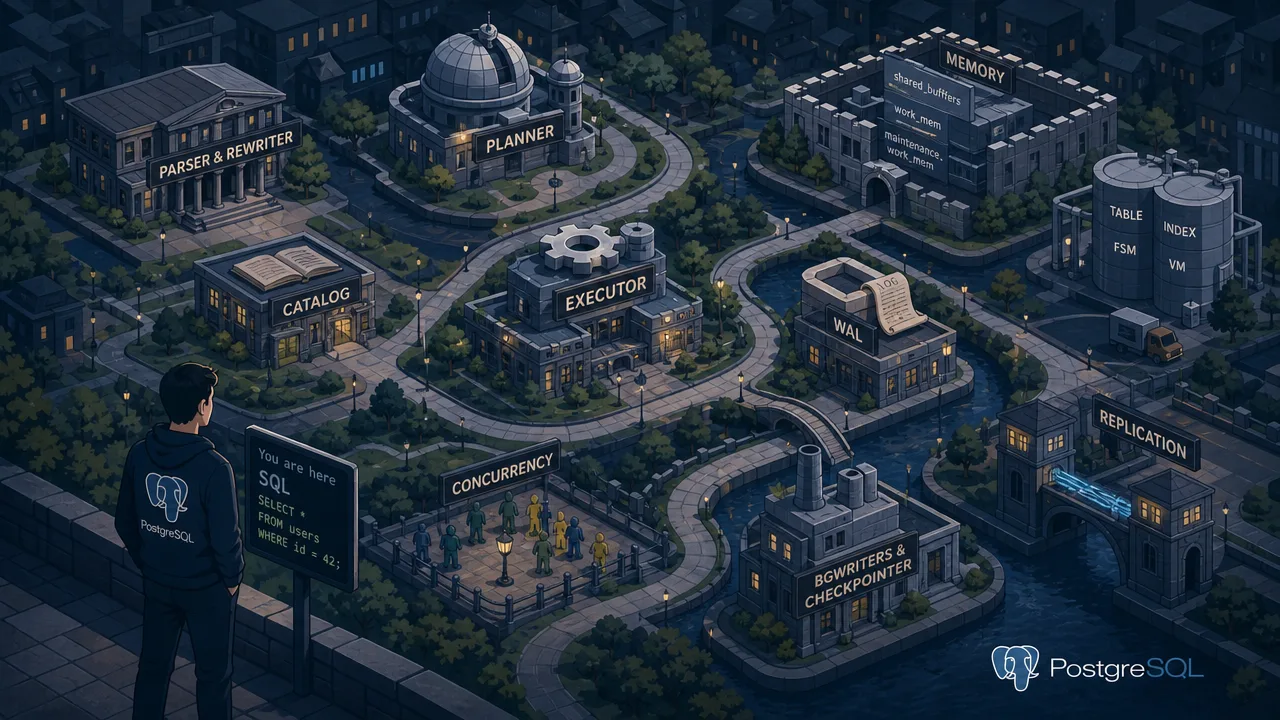 PostgreSQL Internals as a City You Can Walk Through