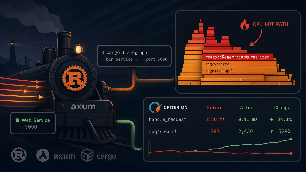 Profile a Rust Web Service with cargo-flamegraph to Eliminate CPU Hot Paths