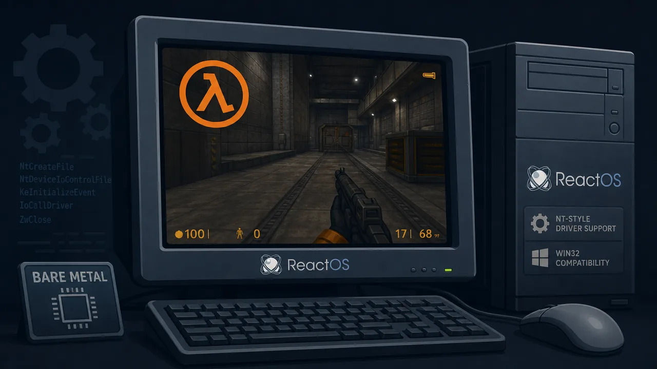 ReactOS Runs 3D-Accelerated Half-Life on Bare Metal