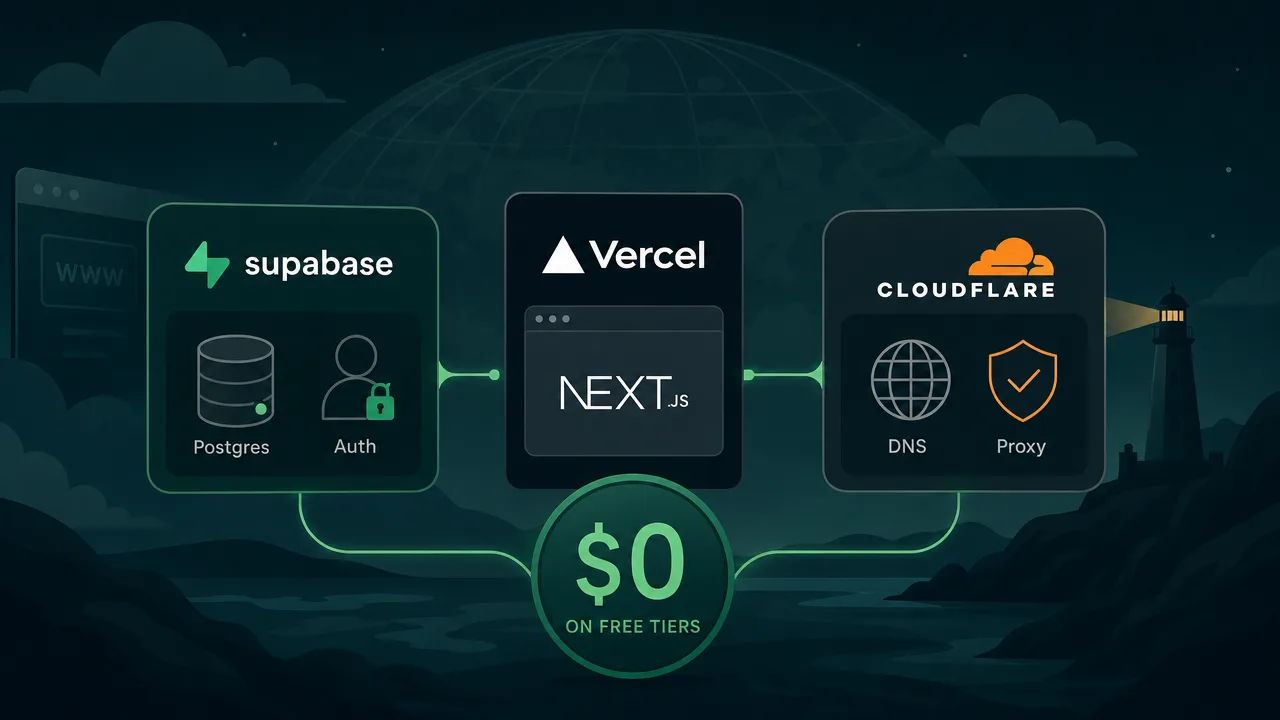 Run a Production App for $0 on Supabase, Vercel, and Cloudflare