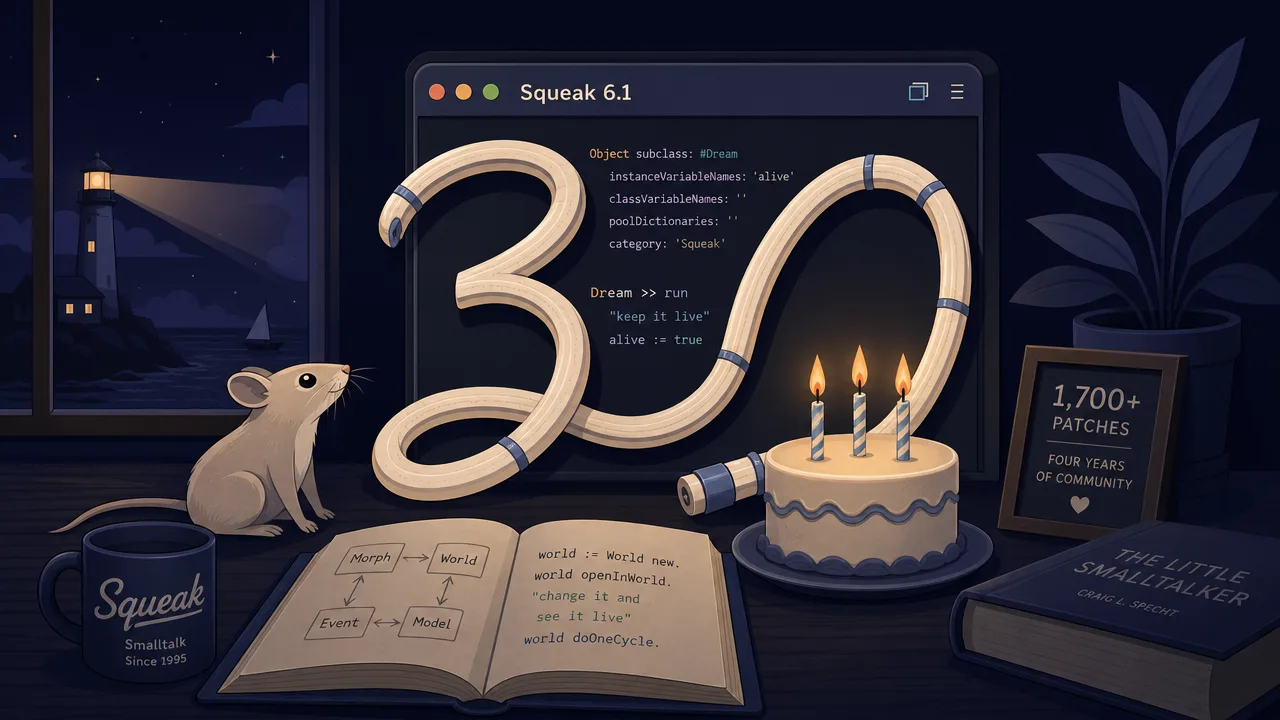 Squeak 6.1 Keeps the Live-Image Dream Running at 30