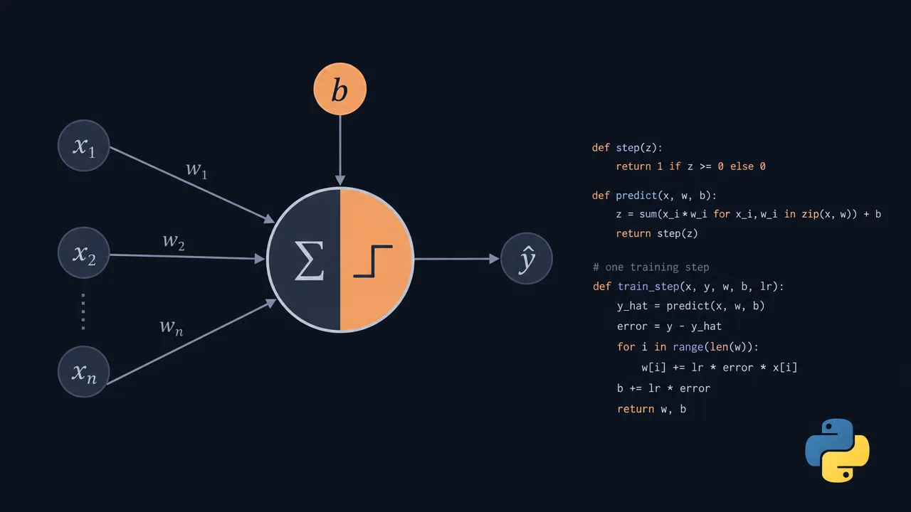 The Smallest Brain You Can Build: A Perceptron From Scratch in Python