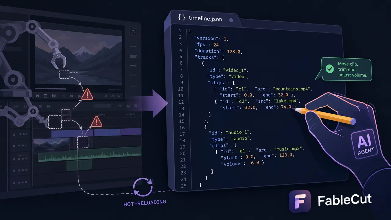 The Timeline Is the API: Agentic Video Editing Arrives