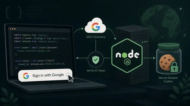 Add Google Sign-In to a Node.js App with OpenID Connect