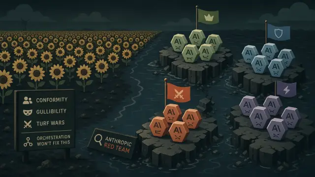 Agent Swarms Fail Like Monocultures, Not Microservices