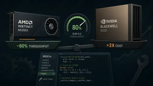 AMD's GLM-5.2 win over Blackwell is a software story