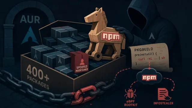 AUR Supply Chain Attack Delivers eBPF Rootkit and Infostealer