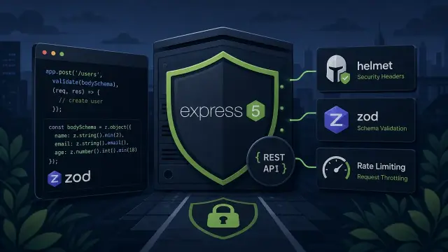 Build a Secure Express API with Helmet, Zod, and Rate Limiting