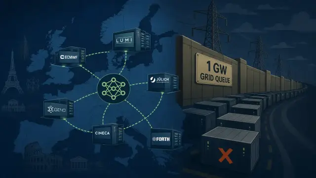 Can Europe's Public Supercomputers Outrun the 1 GW Grid Queue?