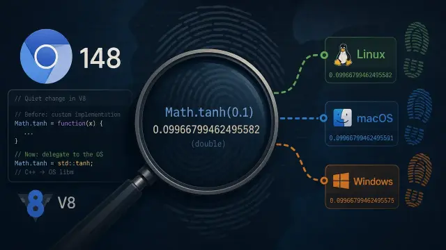 Chromium 148 Made Math.tanh an OS Fingerprint