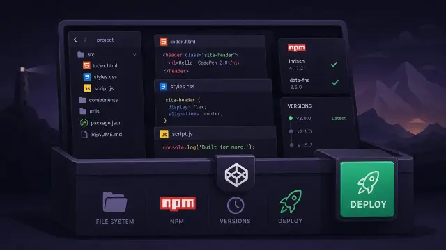 CodePen 2.0 Ends the Three-File Era